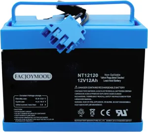 12 Volt 12AH Battery for Peg Perego Tractor John Deere Gator XUV Polaris RZR 900 Polaris Slingshot Gaucho Rock'in 12V Replacement Battery for Ground Loader New Holland T8 Tractor Kids Ride On Car Toys
