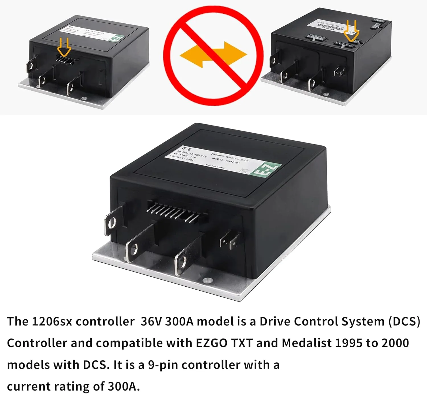 1206sx-005 73144g06 73144g03 73144g01 for Curtis pmc for ezgo txt 36v 300a DCS 9 pin Controller