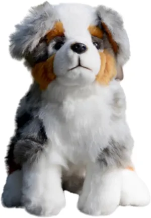 13'' Large Australian Shepherd Plush Realistic Shepherd Stuffed Animal Dog Puppy Pillow Toy Animals Dolls for Birthday Kids Gifts Home Decor