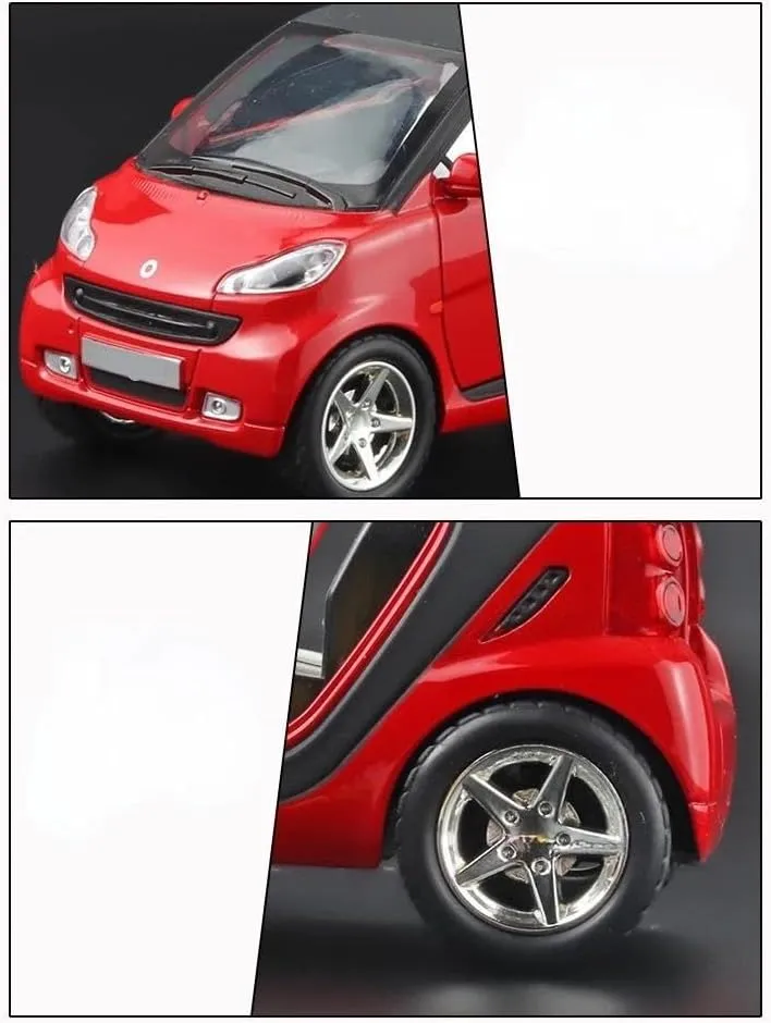 1:32 for Smart Miniatures Alloy Diecast Model Car Model for Kids Cute and Compact E11(Yellow)