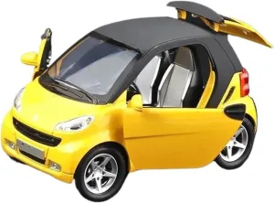 1:32 for Smart Miniatures Alloy Diecast Model Car Model for Kids Cute and Compact E11(Yellow)