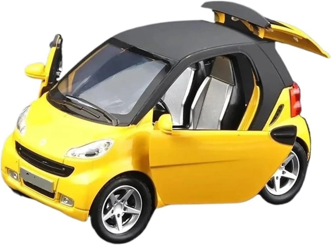 1:32 for Smart Miniatures Alloy Diecast Model Car Model for Kids Cute and Compact E11(Yellow)
