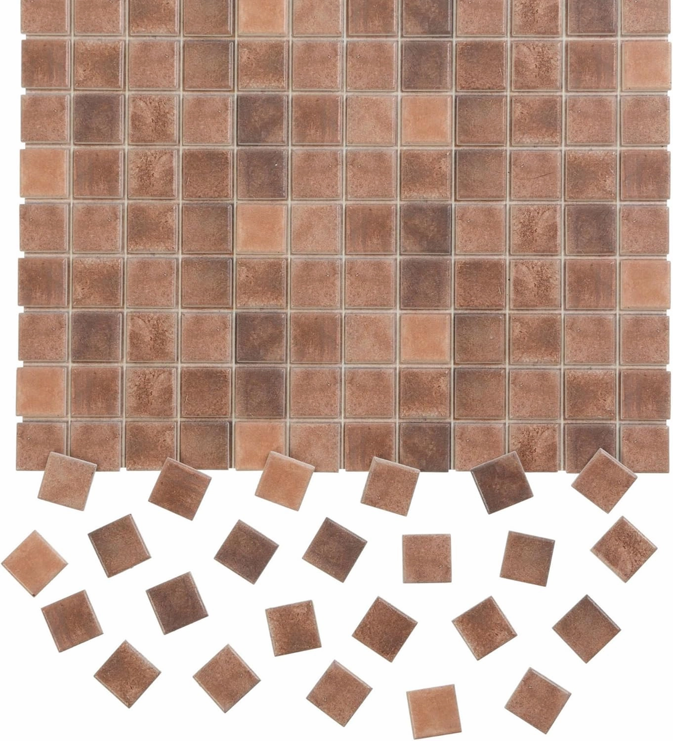 150 pcs, Dollhouse Flooring, 1:12 Scale Doll House Tiles, Miniature Checkerboard Floor, REDUCIO! (Aged Terracotta)
