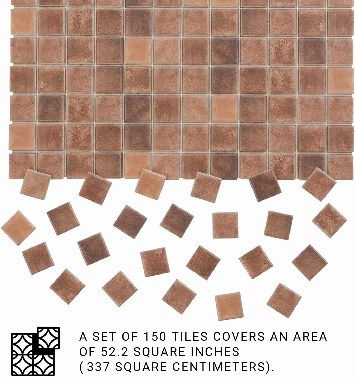 150 pcs, Dollhouse Flooring, 1:12 Scale Doll House Tiles, Miniature Checkerboard Floor, REDUCIO! (Aged Terracotta)