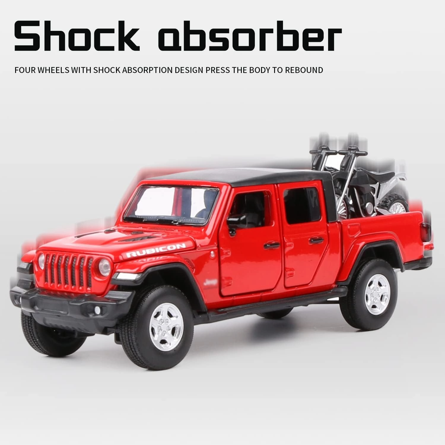 1:32 Alloy Pull Back Car Diecast Model Truck for gladiatar,Collection, Mini Simulation Vehicles Toys for Kids,Boyfriend,Young Peoples Gift（RED）