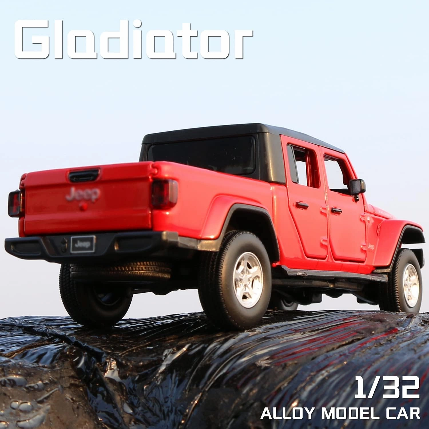 1:32 Alloy Pull Back Car Diecast Model Truck for gladiatar,Collection, Mini Simulation Vehicles Toys for Kids,Boyfriend,Young Peoples Gift（RED）