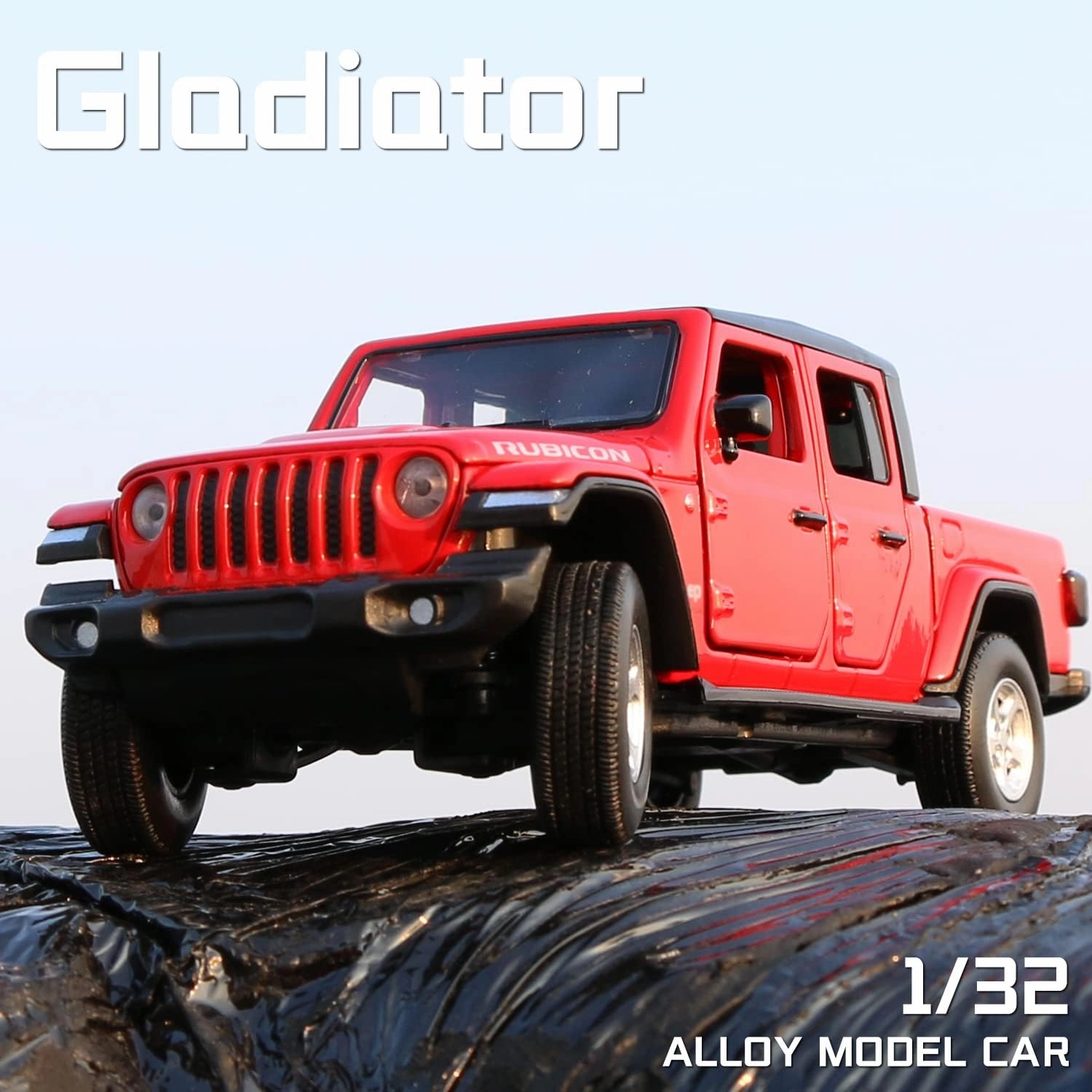 1:32 Alloy Pull Back Car Diecast Model Truck for gladiatar,Collection, Mini Simulation Vehicles Toys for Kids,Boyfriend,Young Peoples Gift（RED）
