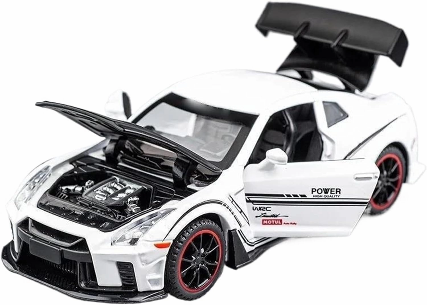 1/32 for GTR R35 Alloy Racing Car Diecast Model Pull Back Toy Collection of Decorative Fine Ornaments Present(White)