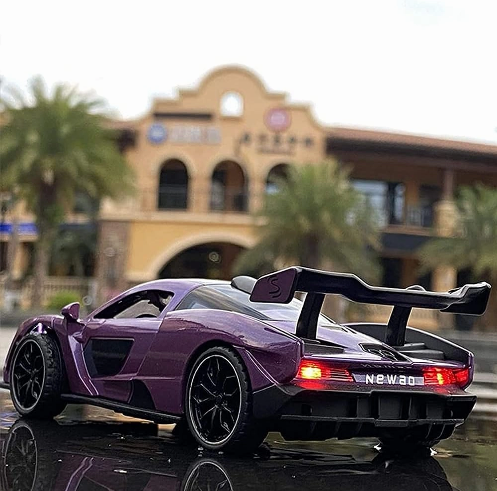 1:32 Scale McLaren Senna Pull Back Toy Car with Lights and Music - For Kids