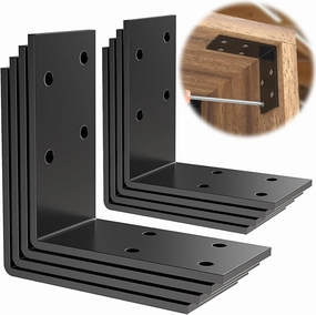 1.5x3x3 Inch Galvanized L Bracket, 8PCS 90 Degree Angle Bracket for Shelf, Iron Corner Brackets for Wood Post，Shelves，Furniture