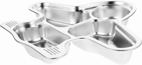 1pc Boy Girl Divided Food Serving Plate Stainless Steel Dinnerware for Boy Girl Cute Cartoon Design Kitchen Supply for Mealtime and Food Storage