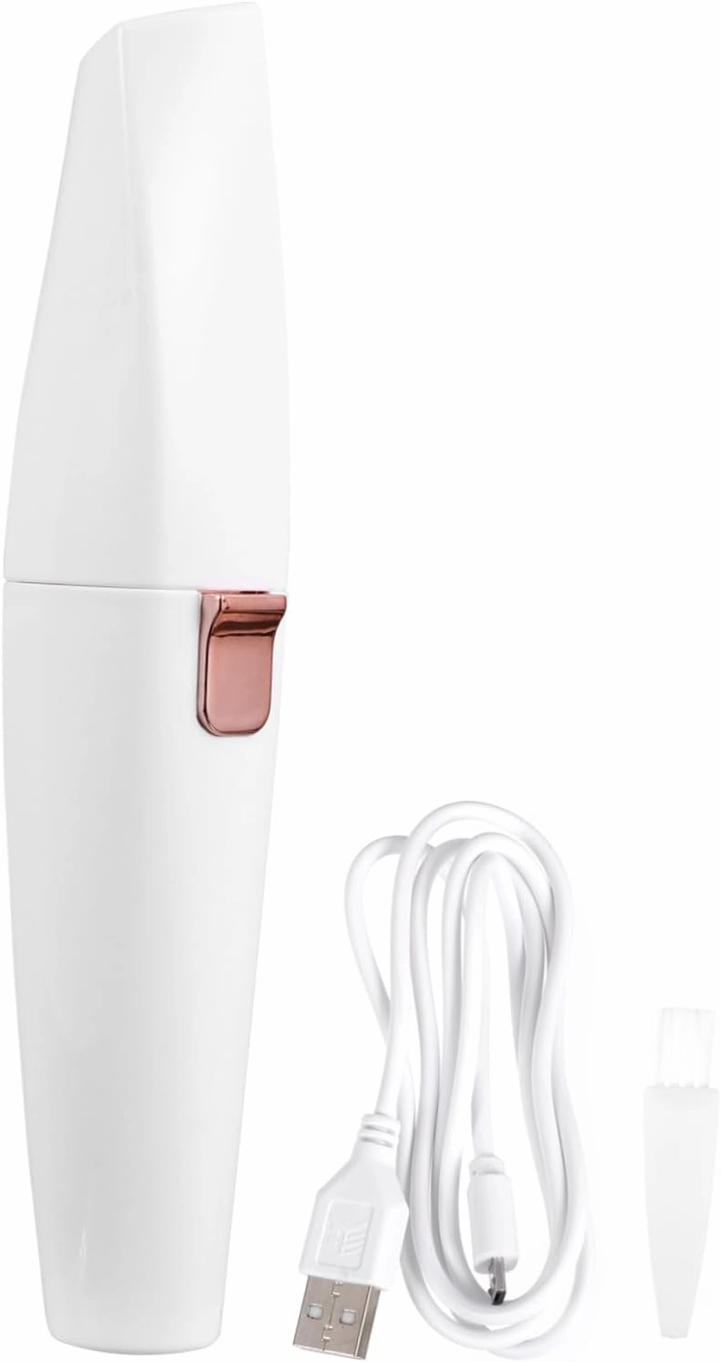 1pc USB Rechargeable Lipstick Shape Electric Eyebrow Trimmer Compact Hair Remover for Women Portable Facial Shaver Noise-reducing Motor Painless for Travel and Daily Use