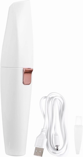 1pc USB Rechargeable Lipstick Shape Electric Eyebrow Trimmer Compact Hair Remover for Women Portable Facial Shaver Noise-reducing Motor Painless for Travel and Daily Use