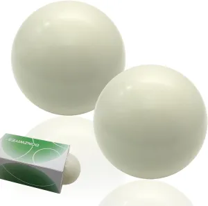 2 Pcs 57mm Bocce Pallino Ball Replacement for Bocce Ball Game and Boule Game White