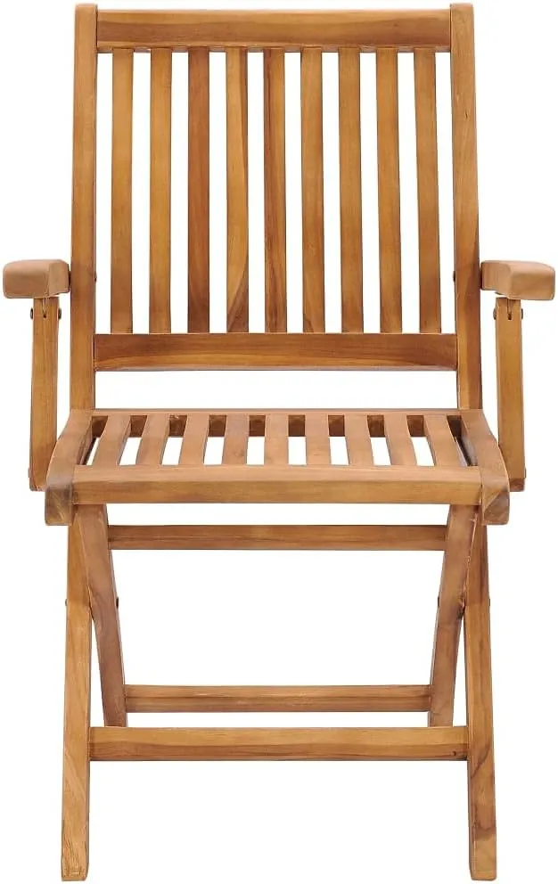 2-Piece Foldable Teak Wood Patio Chairs with Bright Green Cushions Outdoor Furniture Set, Solid Hardwood Lounge Chairs for Backyard Poolside Garden and Sunroom
