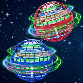 2024 Flying Orb Ball Toy, Cosmic Globe Boomerang Hover Ball Galactic Fidget Spinner, Hand Drone Orbit, Cool Toys Gift for 6 7 8 9 10  Year Old Boys Girls Teens Outdoor Toys (Blue Red)