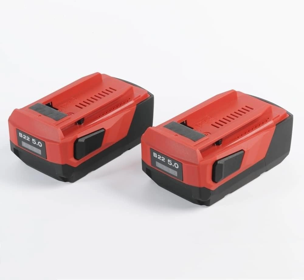2 Pack 22V 5.0Ah Replacement Lithium-Ion Battery Compatible with Hilti B22 21.6V 22V Cordless Power Tools