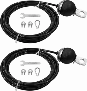 2 Pack Fitness Pulley Cable 78 Inch, Adjustable Home Gym Cable Replacement, Heavy Duty Weight Cables for Pulley System Cable Machine Workout Equipment, Steel Wire Rope with Rubber Stopper Ball