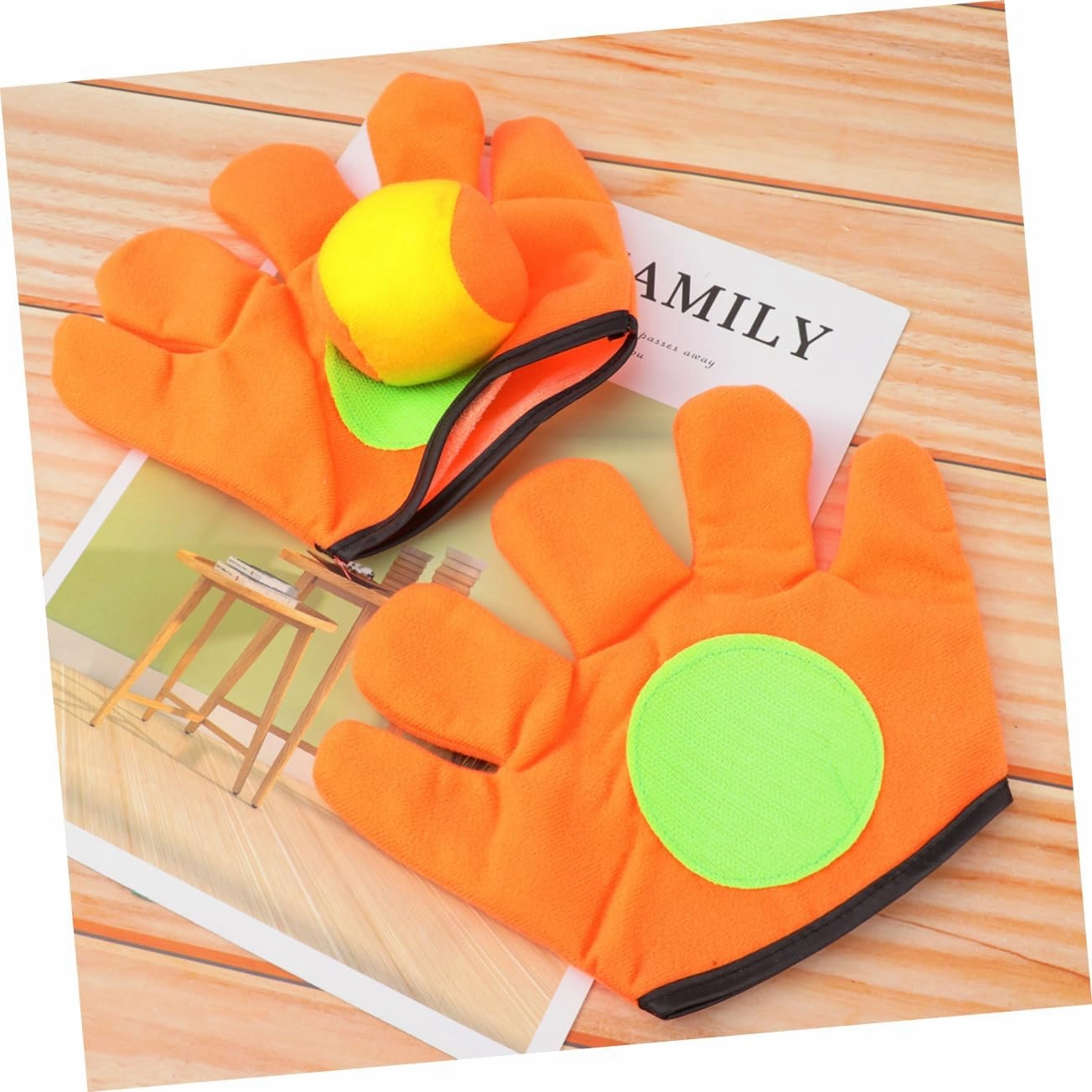 2 Pcs Paddle Catch Catching Game Self-Stick Toss Catch Game Beach Catch Games Catch Paddle