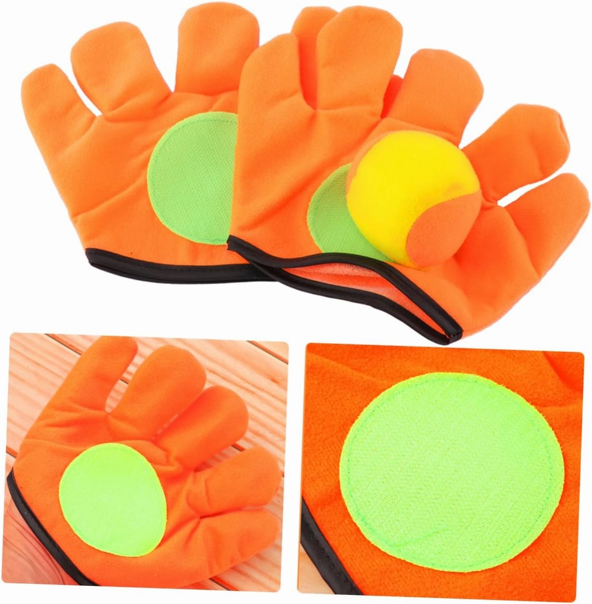 2 Pcs Paddle Catch Catching Game Self-Stick Toss Catch Game Beach Catch Games Catch Paddle