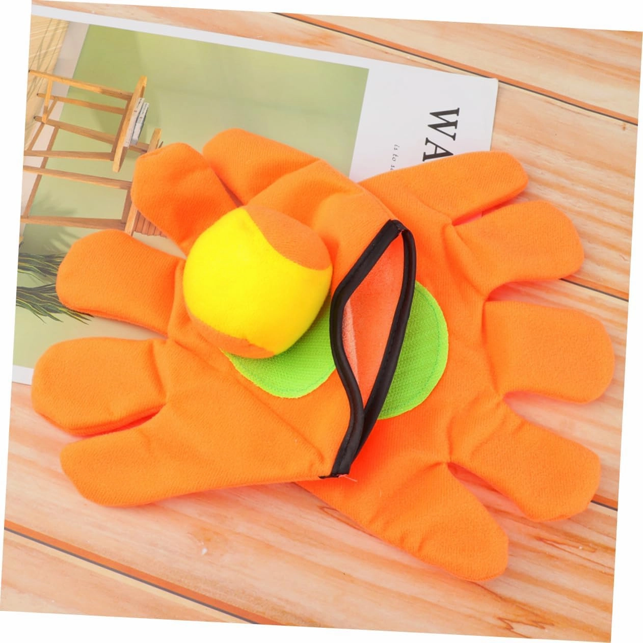 2 Pcs Paddle Catch Catching Game Self-Stick Toss Catch Game Beach Catch Games Catch Paddle