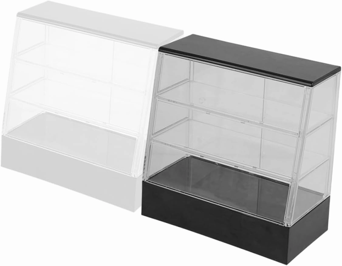 2pcs Miniature Clear Cabinet Model for Dollhouse Simulation Cake Display Shelf Dollhouse Furniture Ornament Safe Materials for Creative Play and Showcasing