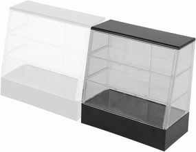2pcs Miniature Clear Cabinet Model for Dollhouse Simulation Cake Display Shelf Dollhouse Furniture Ornament Safe Materials for Creative Play and Showcasing