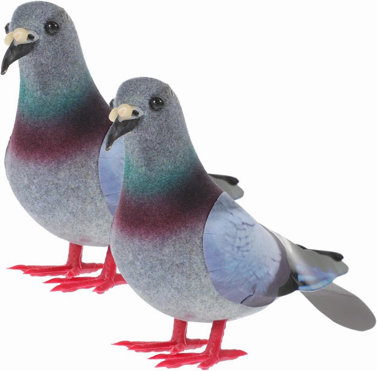 2pcs Realistic Foam Pigeons,Fake Bird Statue Lifelike Pigeon Ornaments,Fake Foam Birds,Artificial Dove Bird Figurines for Home and Garden Landscape Lawn Backyard Decor,Pigeon Figurine