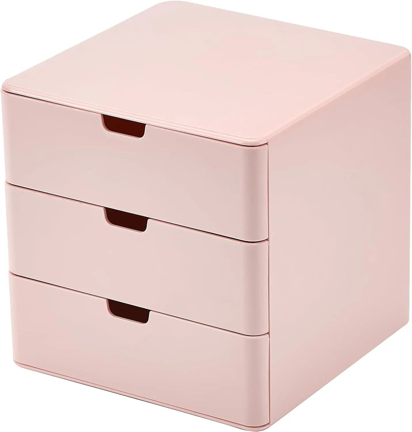 3-Drawer Vanity Organizer, Compact Storage Organization Drawers Small Size Pink