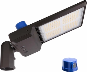 300W/240W/200W Parking Lot LED Area Light 43500LM Commercial Outdoor Lighting 3000/4000/5000K Adjustable Slip Fitter Mount Industrial LED Shoebox Light DTD for Roadways Stadium Sports Field Barn