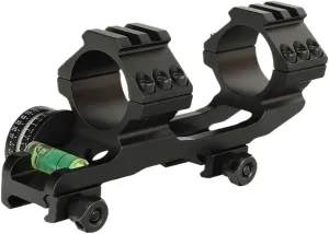 30mm Adjustable Scope Mount with Picatinny Compatible Rail – Integrated Bubble Level & Angle Scale, Aluminum Modular Platform