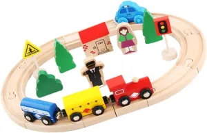 32-Piece Kids Puzzle Train Set Educational Toys Creative Toy for Children's Development