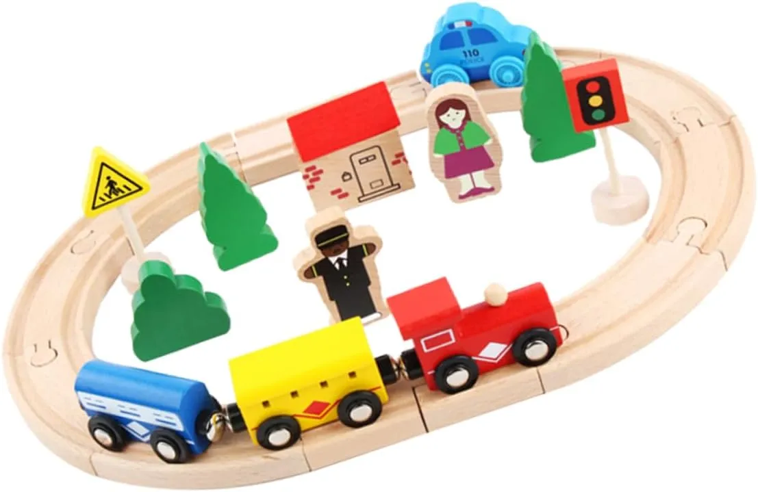 32-Piece Kids Puzzle Train Set Educational Toys Creative Toy for Children's Development