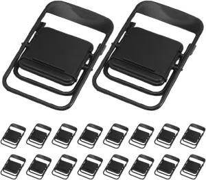 32pcs Miniature Folding Chairs for Dollhouse Portable Phone Stand Desktop Foldable Mobile Phone Holder Mini Chairs Tiny Chair Figurine Home Decoration