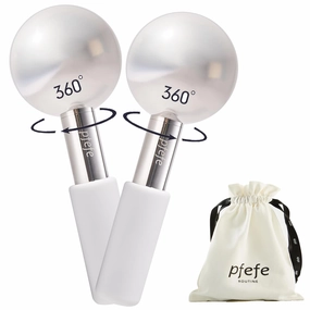 360 Rotating Ice Globes for Face & Eyes, Unbreakable Stainless Steel Cryo Sticks for Beauty Routines, Facials Cold Roller Colling Globes for Puffiness, Wrinkles, Dark Circles, Headaches