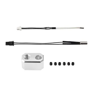 3D Printer Accessories,for Prusa i3 MK4 Extruder Heating Block Thermistor Temperature Measurement Wire Heating Rod Project Replacement Kit (MK4 Heating Block kit)