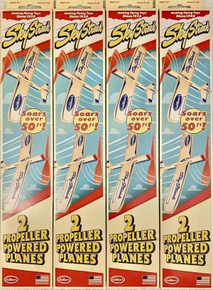 4 Guillow's #52 Sky Streak Balsa Wood Model Airplane Twin Packs (8 Planes Total)