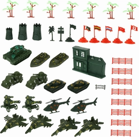 41pcs Creative Scene Model Figures for Imaginative Play and Army Themed for Safe Materials for