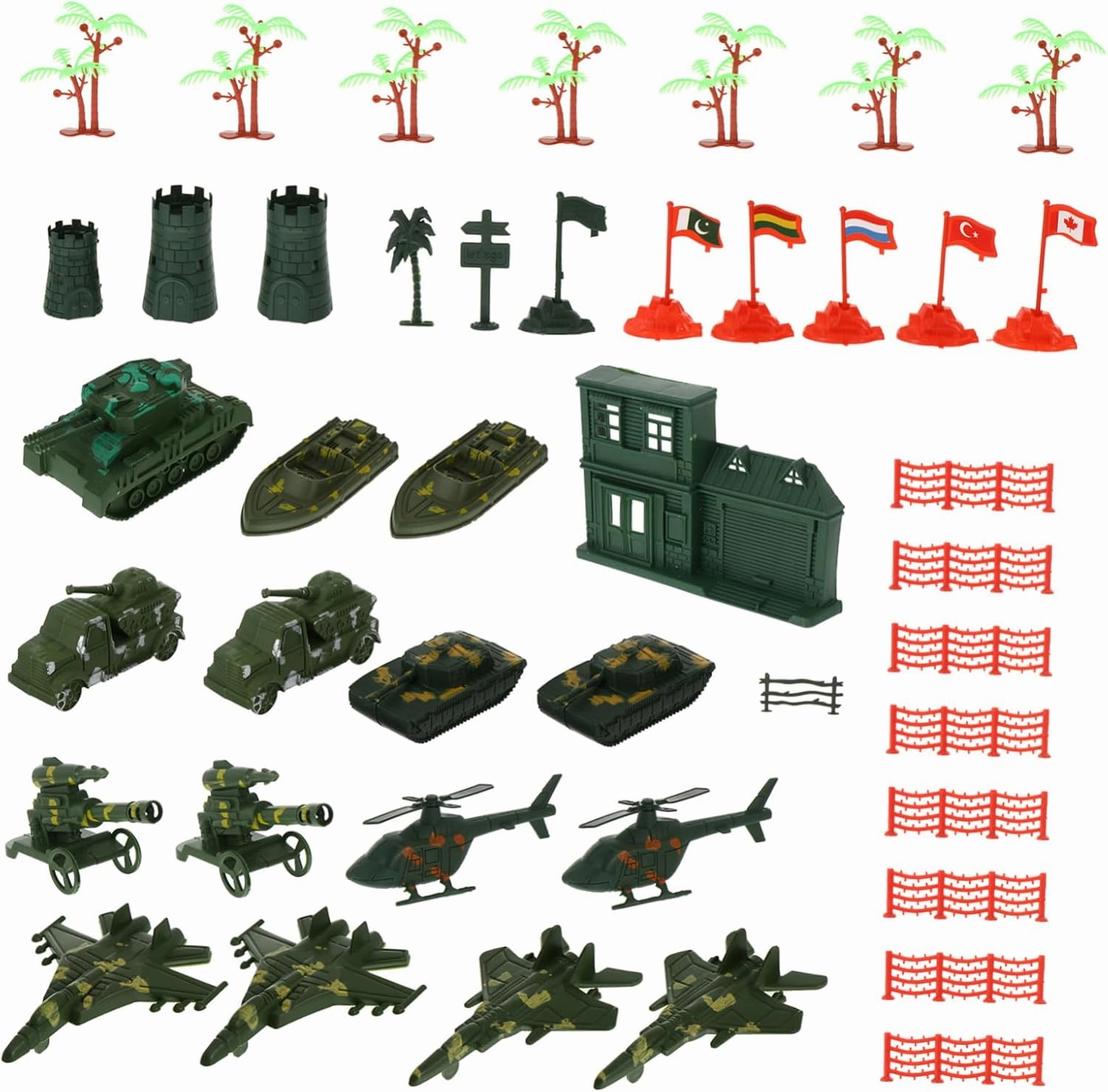 41pcs Creative Scene Model Figures for Imaginative Play and Army Themed for Safe Materials for