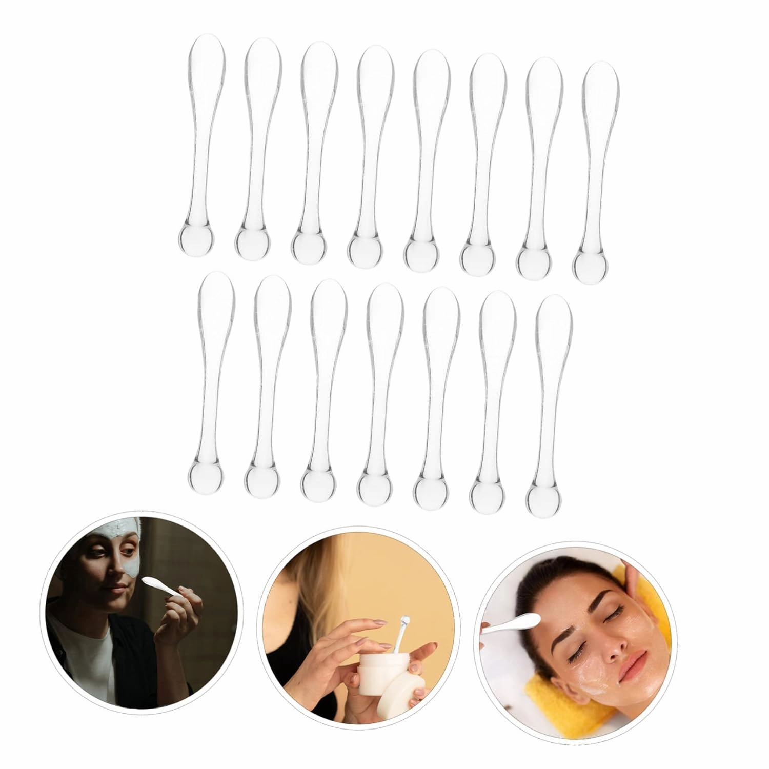 45pcs Facial Mask Spoons Portable Beauty Scoop Spatulas for Skincare and Makeup Compact Cream Tools for Home Salon Use Travel-friendly Cosmetic Accessories