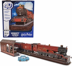 4D Build, Harry Potter Hogwarts Express 3D Puzzle Model Kit 181 Pcs 2.5 Ft Wide | Harry Potter Gifts Desk Decor | 3D Puzzles for Adults & Teens 12 