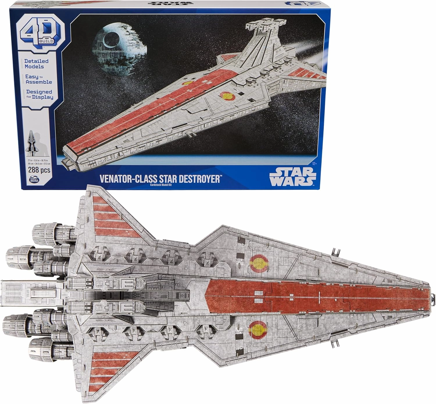 4D Build Star Wars Deluxe Venator-Class Star Destroyer 3D Model Kit, Star Wars Gifts, Star Wars Toys, Star Wars Fans & Collectors, Adults & Teens 12 