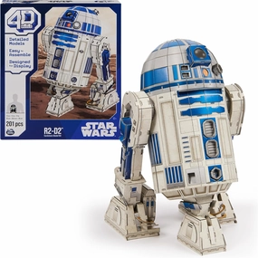 4D Build Star Wars R2-D2 Cardstock 3D Model Kit, Star Wars Gifts, Star Wars Toys Desk Décor for Star Wars Fans & Collectors, Adults & Teens 12 