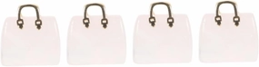 4pcs Cute Handbag Figurine Statue Crystal Rocks Photo Prop Living Room Decor