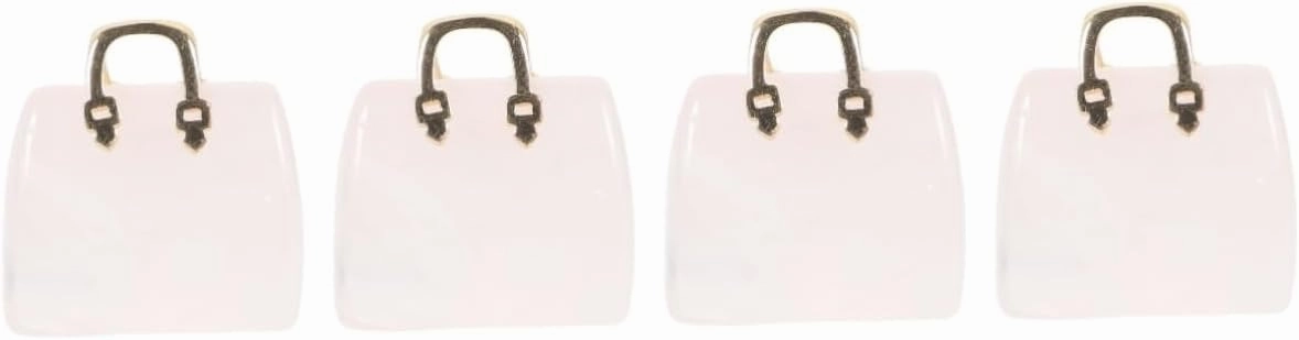 4pcs Cute Handbag Figurine Statue Crystal Rocks Photo Prop Living Room Decor