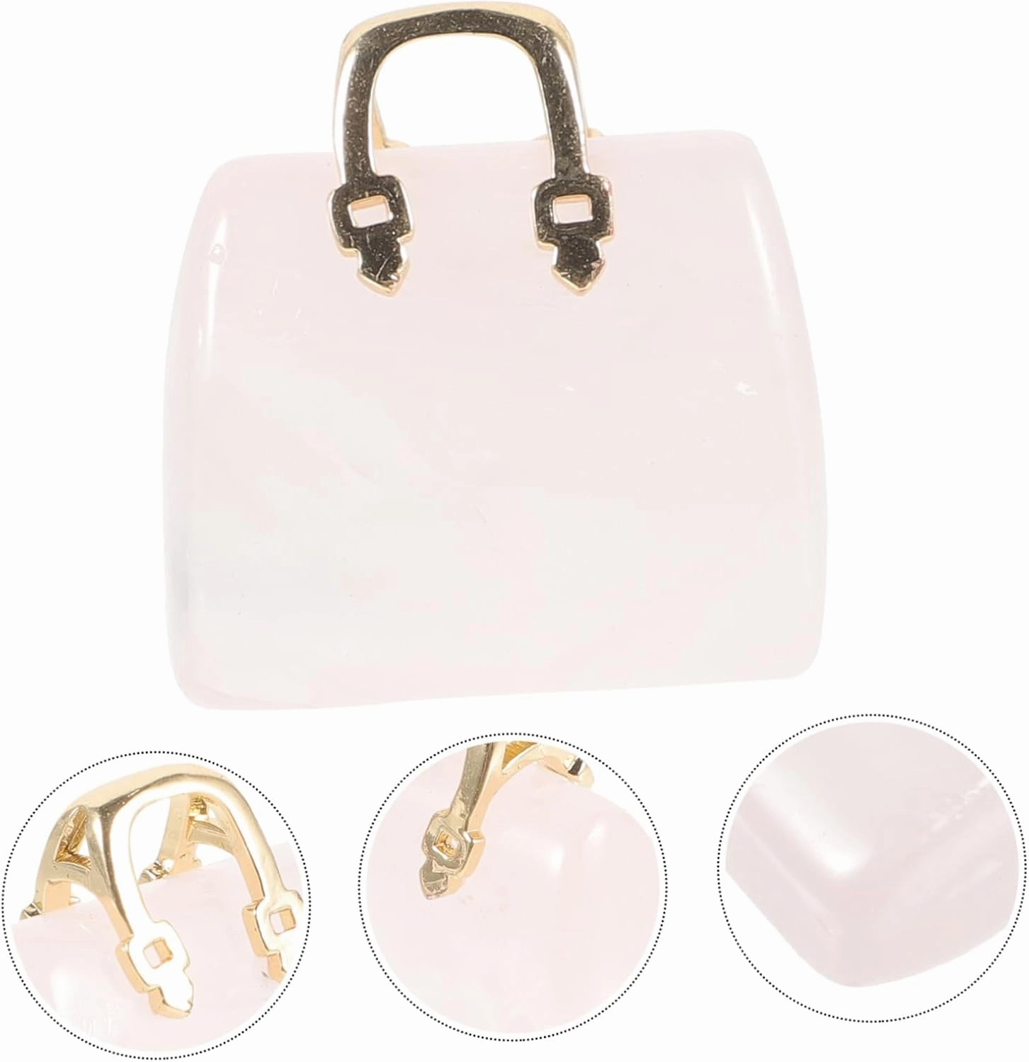 4pcs Cute Handbag Figurine Statue Crystal Rocks Photo Prop Living Room Decor