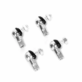 4pcs Rod End Ball Bearing Stud with Dust Plug (M8 x 1.25,Left Rotation) Angle Linkage Ball Joint Replacement for Car (M8, 4pcs-LH)
