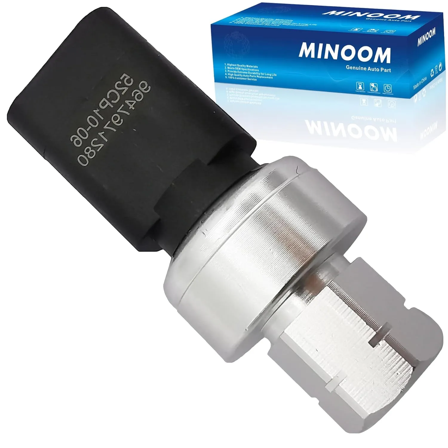 52CP10-06 A/C Pressure Switch Sensor Thrust Sensor Air Conditioning Pressure Switch Sensor Replacement for Peugeots Citroen Part No.#9647971280丨6455Z3