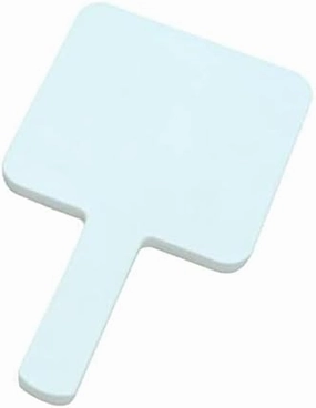 5 Pack Modern Women's Handheld Square Makeup Mirror Dresser | Compact & Portable 3.5x3.5in White | Weight Plastic for Kids | Perfect for Dress-up and Makeup Parties
