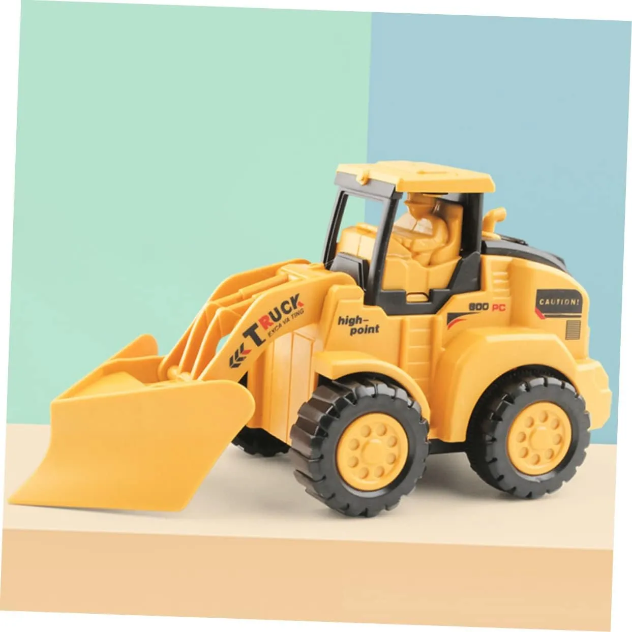 5pcs Boys and Girls Mini Excavator Toys Smooth Plastic Surface Pull Back Toy Car for Boys Girls Random Style